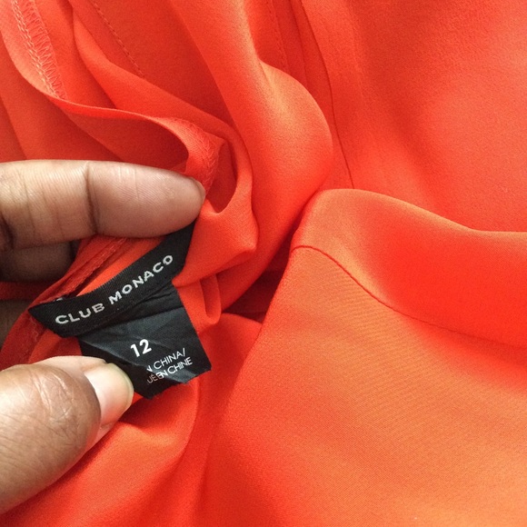 Fiery orange silk dress - Picture 3 of 3